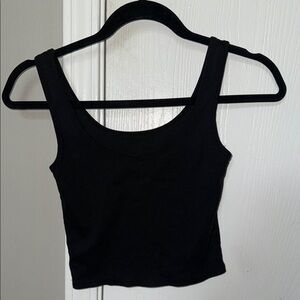 SHEIN Black Fitted Crop Tank Top